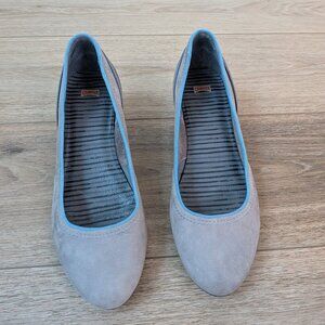Camper Mary Jane Elastic Strap Low Heel Pumps Blue Silver Gray 40